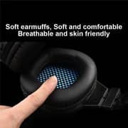 Ovleng GT65BLACK Wired Over Ear Gaming Headphones Red/Black