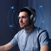 Bwoo BX022BLACK Wired Over Ear Gaming Headphones Black