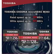 Toshiba Exceria MicroSD XC Memory Card 256GB Black/Red M303-EA256GB