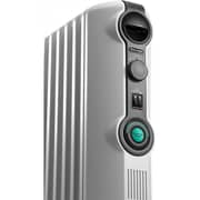 DeLonghi Oil-Filled Radiator , Quiet Adjustable Thermostat, 12 Fins , Digital Timer ,Full Room, 3 Heat Settings, Space Heater, ECO Energy Saving Mode, Safety Features, Light Gray, Radia S -TRRS1225