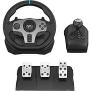PXN USB Race Game Driving Steering Racing Wheel Black