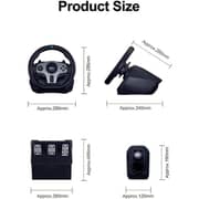 PXN USB Race Game Driving Steering Racing Wheel Black
