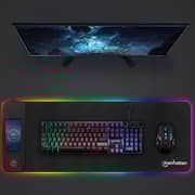 Manhattan RGB LED Gaming Mousepad With Wireless Charger 1.8m Black