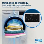 Beko 9kg Condenser Tumble Dryer, AquaWave Technology, Sensor Drying, Reversible Door, White - DC9W