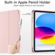 FITIT Protective iPad 10th Gen 10.9 Case, Slim Stand Smart Cover With Pencil Holder And Trifold Stand -Pink