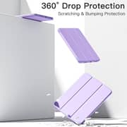 FITIT Protective iPad 10th Gen 10.9 Case, Slim Stand Smart Cover With Pencil Holder And Trifold Stand -Purple