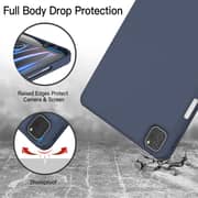 FITIT Protective iPad 11Pro/10.9 Case, Slim Stand Smart Cover With Pencil Holder And Trifold Stand -Blue