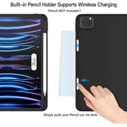 FITIT Protective iPad 10.2 Case, Slim Stand Smart Cover With Pencil Holder And Trifold Stand -Black
