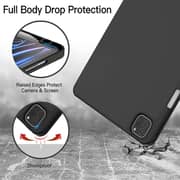 FITIT Protective iPad 12.9 Case, Slim Stand Smart Cover With Pencil Holder And Trifold Stand -Black