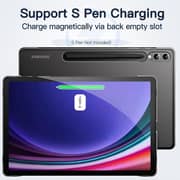 FITIT Protective Case for Galaxy S8 Plus/ S9 Plus, Slim Stand Smart Cover With Pencil Holder And Trifold Stand -Black