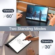 FITIT Protective Case for Galaxy S8 Plus/ S9 Plus, Slim Stand Smart Cover With Pencil Holder And Trifold Stand -Black