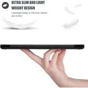 FITIT Protective Case for Galaxy A8, Slim Stand Smart Cover With Pencil Holder And Trifold Stand -Black