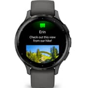 Garmin 010-02785-00 Venu 3s Smartwatch Slate Stainless Steel Bezel With Pebble Gray Case And Silicone Band