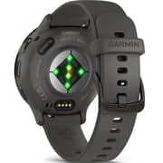 Garmin 010-02785-00 Venu 3s Smartwatch Slate Stainless Steel Bezel With Pebble Gray Case And Silicone Band