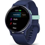 Garmin 010-02862-12 Vivoactive 5 Smartwatch Metallic Navy Aluminum Bezel With Navy Case And Silicone Band