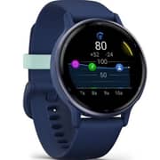 Garmin 010-02862-12 Vivoactive 5 Smartwatch Metallic Navy Aluminum Bezel With Navy Case And Silicone Band