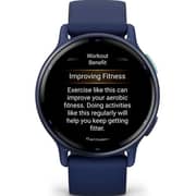 Garmin 010-02862-12 Vivoactive 5 Smartwatch Metallic Navy Aluminum Bezel With Navy Case And Silicone Band
