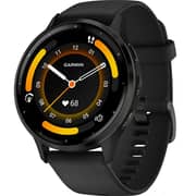 Garmin 010-02784-01 Venu 3 Smartwatch Slate Stainless Steel Bezel With Black Case And Silicone Band