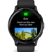 Garmin 010-02784-01 Venu 3 Smartwatch Slate Stainless Steel Bezel With Black Case And Silicone Band