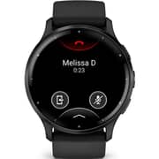 Garmin 010-02784-01 Venu 3 Smartwatch Slate Stainless Steel Bezel With Black Case And Silicone Band