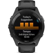 Garmin 010-02810-10 Forerunner 265 Smartwatch Black Bezel And Case With Black/Powder Gray Silicone Band