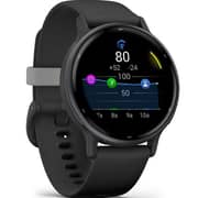 Garmin 010-02862-10 Vivoactive 5 Smartwatch Slate Aluminum Bezel With Black Case And Silicone Band