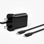 Wiwu Wall Charger With Cable Black - WI-U002UKCLBLK