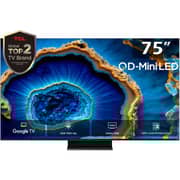 TCL 75-inch C755 Series 4K QD-Mini LED Google TV with AiPQ Processor 3.0, Dolby Vision & Atmos, HDR10+ – 75C755 - 2024
