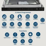 Beko Freestanding Dishwasher, 15 Place Settings, 11 Programs, A++ Energy Rating, Manhattan Grey - BDEN38533GC