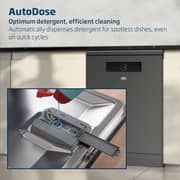 Beko Freestanding Dishwasher, 15 Place Settings, 11 Programs, A++ Energy Rating, Manhattan Grey - BDEN38533GC