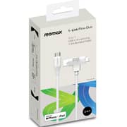 Momax 2-in-1 USB Cable 1.5m White
