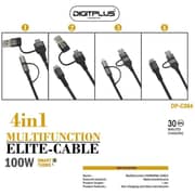 Digitplus 4 In 1 USB Cable Black