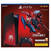 Sony PlayStation 5 Console (CD Version) Black/Red - International Version with Marvel's Spider-Man 2