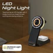 Promate 3-in-1 MagSafe Wireless Charging Station With Night Light Black