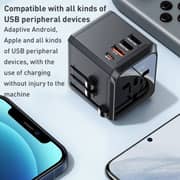 Yesido Universal Adapter Charger Black