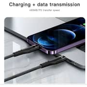 Yesido Type C To Lightning Cable 3m Black