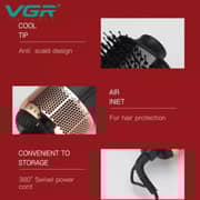 VGR 3-in-1 OneStep Hair Dryer & Hot Air Brush 1000 Watts V-492