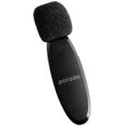 Porodo Dual Connector Lavalier Microphone Dual Mic Black