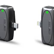 Porodo Dual Connector Lavalier Microphone Dual Mic Black