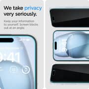 Spigen GLAStR EZ FIT Privacy Screen Protector Transparent iPhone 15