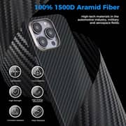 Monocarbon Real Aramid Fiber Slim Case Black iPhone 15 Pro Max