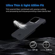 Monocarbon Real Aramid Fiber Slim Case Black iPhone 15 Pro Max