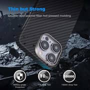 Monocarbon Real Aramid Fiber Slim Case Black iPhone 15 Pro Max