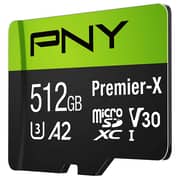 PNY MicroSDXC Memory Card UHS-I 512GB Black/Green P-SDU512V32100PX-G