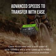 PNY MicroSDXC Memory Card UHS-I 512GB Black/Green P-SDU512V32100PX-G