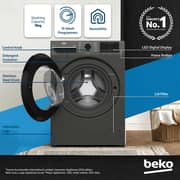 Beko 9kg Front Load Washing Machine, 1400 RPM, 15 Programs, SteamTherapy, White - WTV9314XW