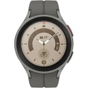 ساعة سامسونج SM-R925FZTAXSG Watch 5 برو الذكية، رمادي تيتانيوم