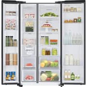Samsung Refrigerator Side By Side Refrigerator WITH TWIN COOLING PLUS , SPACE MAX & Digital Inverter Tech  RS66A8100B1/MR 670L - Black- (local warranty)