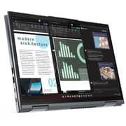 Lenovo ThinkPad X1 Yoga Gen 8 (2023) Laptop - 13th Gen / Intel Core i7-1355U / 14inch WUXGA / 512GB SSD / 16GB RAM / Shared Intel Iris Xe Graphics / Windows 11 Pro / English & Arabic Keyboard / Storm Grey / Middle East Version - [21HQ006BGR]
