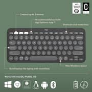 Logitech Pebble Keys 2 K380s Wireless Keyboard Graphite